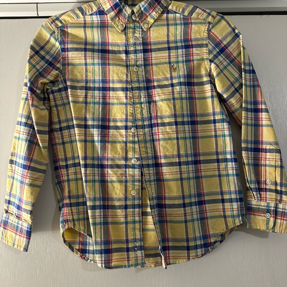 Polo Ralph Lauren Yellow and Blue Plaid Shirt